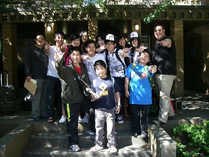 A group of PURE's students took a group photo with the director, Ringo. They do love the UBC Music Summer Camp!