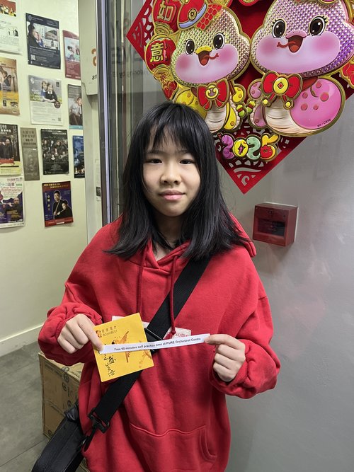 She's happy with her CNY Lucky Draw 2025 prize!