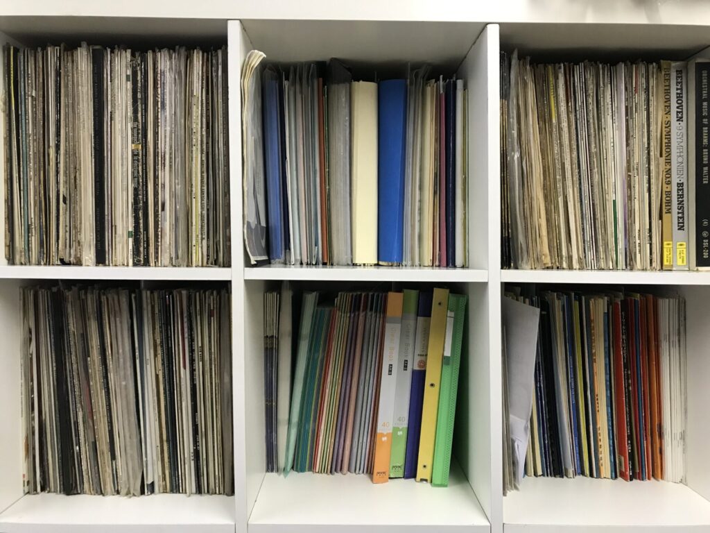 These are some draws at the PURE library. There are so many books and documents filed!