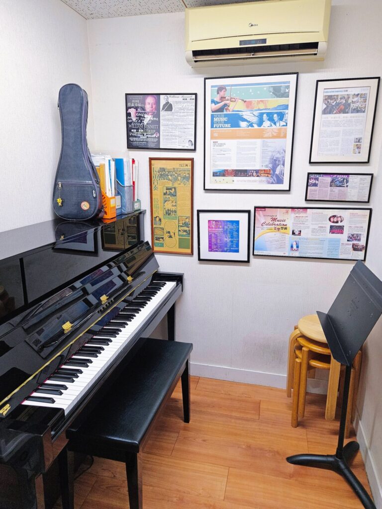 This is one of the practice rooms at PURE. It's a smaller one that suit to practice piano or flute.